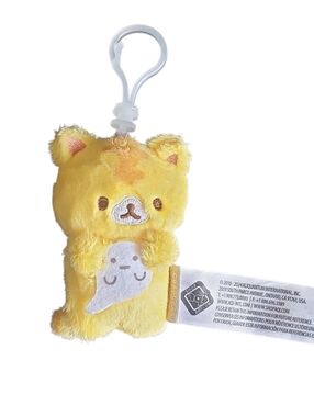 Corocoro Coronya Tabby Cat With Ghost Plush Keychain AQI